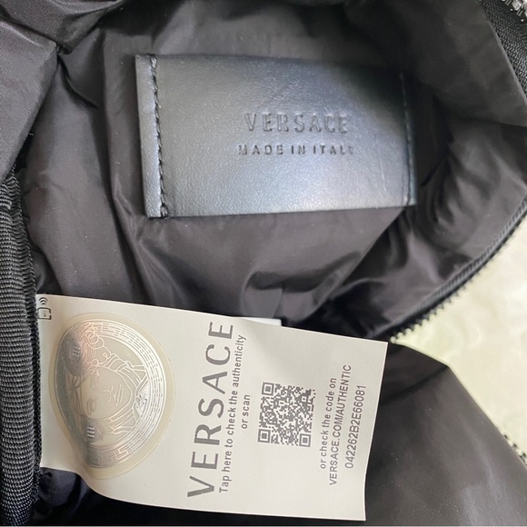 Versace Neon Yellow Nylon Sling Bag - Picture 12 of 13